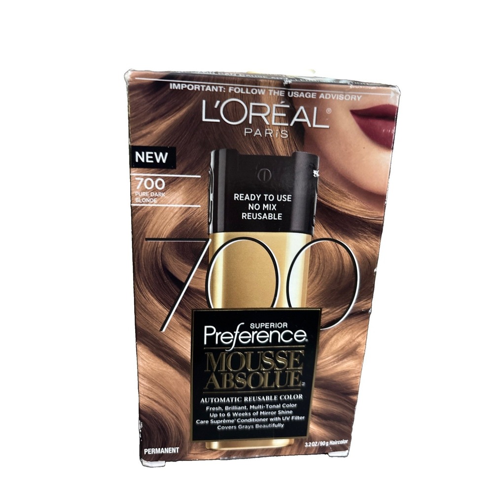 NEW L'Oreal Paris Superior Preference Mousse Absolue-700 Pure Dark Blonde
